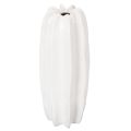 Floristik24 White Ceramic Ribbed Vase for Dried Flowers 40cm