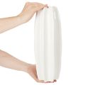 White Ceramic Ribbed Vase for Dried Flowers 40cm | Floristik24.co.uk