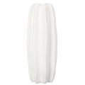 White Ceramic Ribbed Vase for