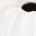 White Ceramic Ribbed Vase for