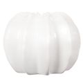 Glossy White Pumpkin Vase for