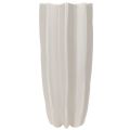 Modern Ribbed Ceramic Vase, Taupe Matt, 38cm | Floristik24.co.uk