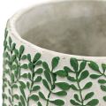 Floristik24 Ceramic pot with leaf tendrils, planter, planter Ø18cm H14.5cm
