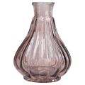 Floristik24 Vase pink glass vase bulbous decorative vase glass Ø8.5cm H11.5cm