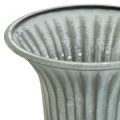 Floristik24 Decorative vase vintage cup vase goblet vase gray H21.5cm Ø15cm