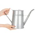 Galvanized decorative watering can, metal, grey, vintage look, 1.7L, H23cm, for stylish flower decorations &amp; planters | Floristik24.co.uk