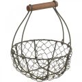 Floristik24 Vintage wire basket metal basket plant basket metal Ø17/23.5/30cm set of 3
