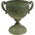 Floristik24 Vintage Cup Planter Metal Rustic Goblet with Handles H26cm Ø19cm