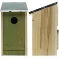 Floristik24 Nesting box for hanging, nesting aid for small birds, bird house, garden decoration natural, green H26cm Ø3.2cm