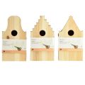 Floristik24 Birdhouse wooden incubator blue tit fir H22,5cm 3pcs