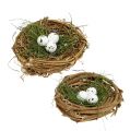 Floristik24 Bird&#39;s nest with eggs Ø9cm 6pcs
