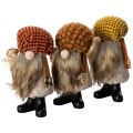 Floristik24 Set of 3 Scandinavian Gnome Figures with Beards and Hats, 10cm, Felt and Plastic