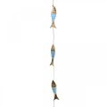 Floristik24 Maritime decorative hanger wooden fish for hanging light blue L123cm