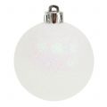 Floristik24 Christmas ball white iridescent Ø3,5cm - Ø5,5cm 30pcs