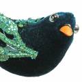 Floristik24 Christmas decoration blackbird with clip blue, glitter assorted 3pcs