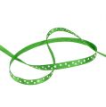 Floristik24 Christmas ribbon with stars green 6mm 20m
