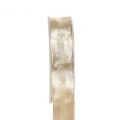 Floristik24 Christmas ribbon gold with wire 25mm 20m