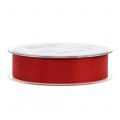 Floristik24 Christmas ribbon with mica red 25mm 20m