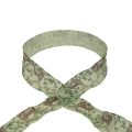 Floristik24 Christmas ribbon with deer motif ribbon light green 40mm 20m