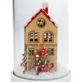 Floristik24 Christmas decoration house with glass bell Ø9cm H16.5cm