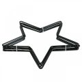 Floristik24 Christmas decoration metal star black decoration star pendant 20cm 6pcs