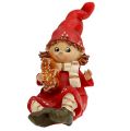 Floristik24 Christmas figurine children 11cm red 2pcs