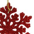 Floristik24 Christmas hanger mix with glitter red 3pcs