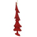 Floristik24 Christmas hanger mix with glitter red 3pcs