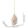 Set of 4 Christmas Ornaments in Gingerbread Look – Reindeer, Gingerbread Man, House, Snowflake – 7cm – Plastic – Brown and White | Floristik24.co.uk