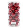 Floristik24 Christmas ball 4cm ruby mix 24pcs