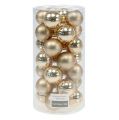Floristik24 Christmas ball 4cm gold shiny/matt glass 24pcs