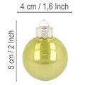 Set of 24 Colourful Glass Christmas Baubles, 40mm, Glossy Finish | Floristik24.co.uk