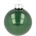 Floristik24 Christmas balls glass Christmas tree balls green matt Ø6cm 24 pieces