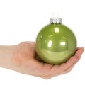 Set of 10 Glossy Glass Baubles in Multicolour, 95mm Diameter | Floristik24.co.uk