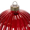 Glass Christmas Baubles Red