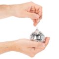 Set of 6 Silver Mirror Ball Christmas Ornaments, 7cm | Floristik24.co.uk