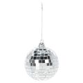 Set of 6 Silver Mirror Ball Christmas Ornaments, 7cm | Floristik24.co.uk