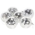 Set of 6 Silver Mirror Ball