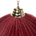 Large Velvet-Look Christmas Baubles Burgundy 20cm Set of 3 | Floristik24.co.uk