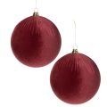 Velvet Red Christmas Baubles