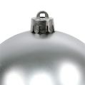 Floristik24 Christmas ball silver Ø10cm 4pcs