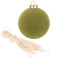Set of 12 Moss Green Flocked