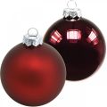 Floristik24 Christmas ball, Christmas tree decorations, glass balls wine red H8.5cm Ø7.5cm real glass 12 pieces