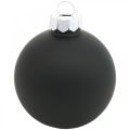Floristik24 Mini Christmas tree balls, tree decorations mix, Christmas balls black H4.5cm Ø4cm real glass 24pcs