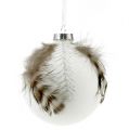 Floristik24 Christmas ball with spring decoration white Ø8cm 4pcs
