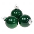 Floristik24 Christmas ball glass dark green Ø4cm 24pcs