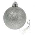 Floristik24 Christmas ball plastic silver 6cm 10pcs