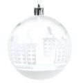 Floristik24 Christmas ball plastic white, clear Ø8cm 2pcs