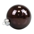Christmas balls glass brown mix tree balls gloss Ø7.5cm 12pcs | Floristik24.co.uk