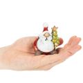 Santa Claus figurine with Christmas tree decoration, 7cm, 2 pieces | Floristik24.co.uk
